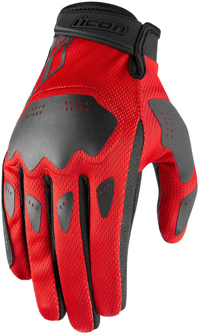 Icon Hooligan Motorradhandschuhe rot XL Abbildung 1