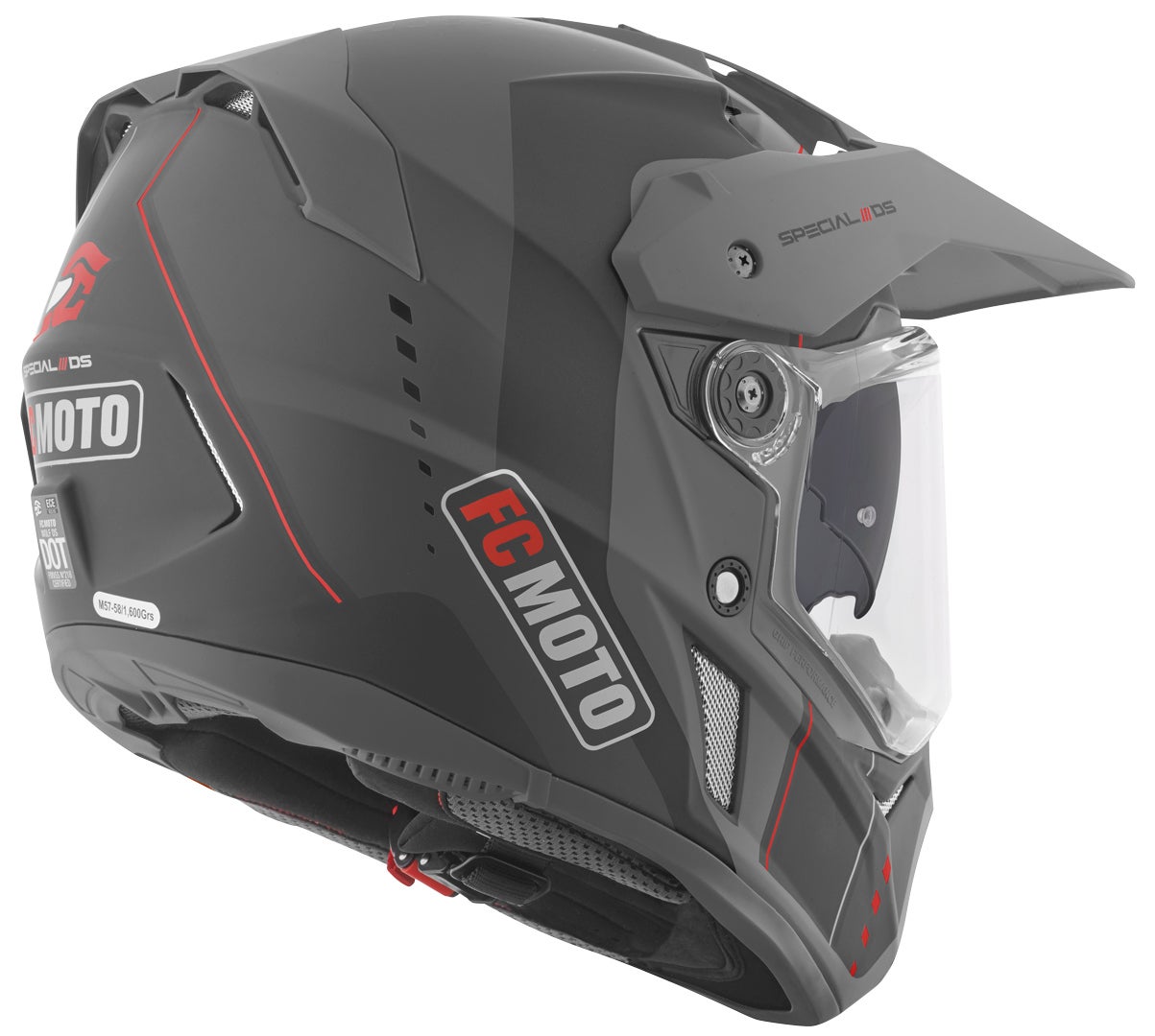 FC-Moto Merkur Pro Air Enduro hjelm sort/grå M Figur 8