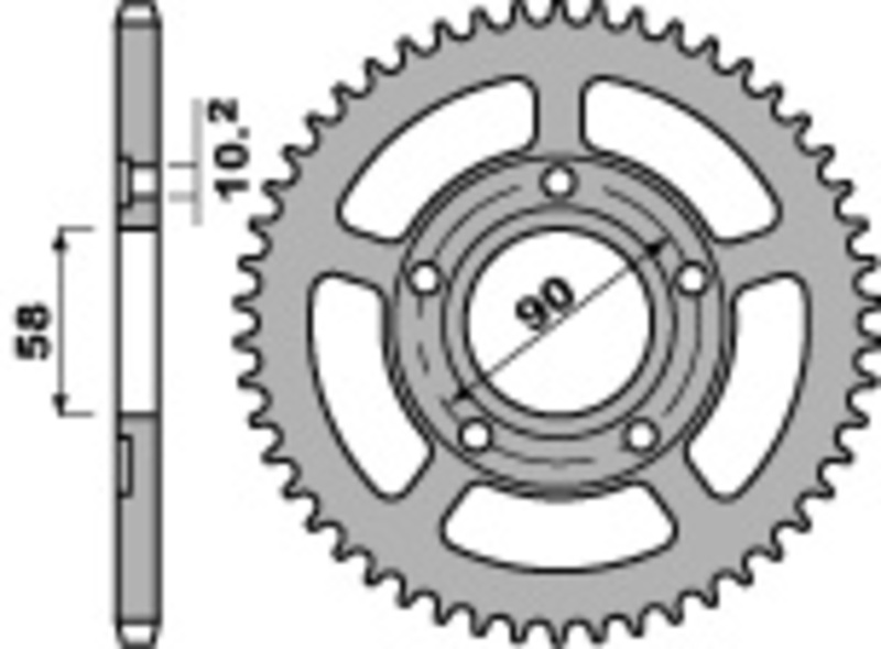 PBR Standard C45 Bakdrev i stål 281 - 520 Figur 1