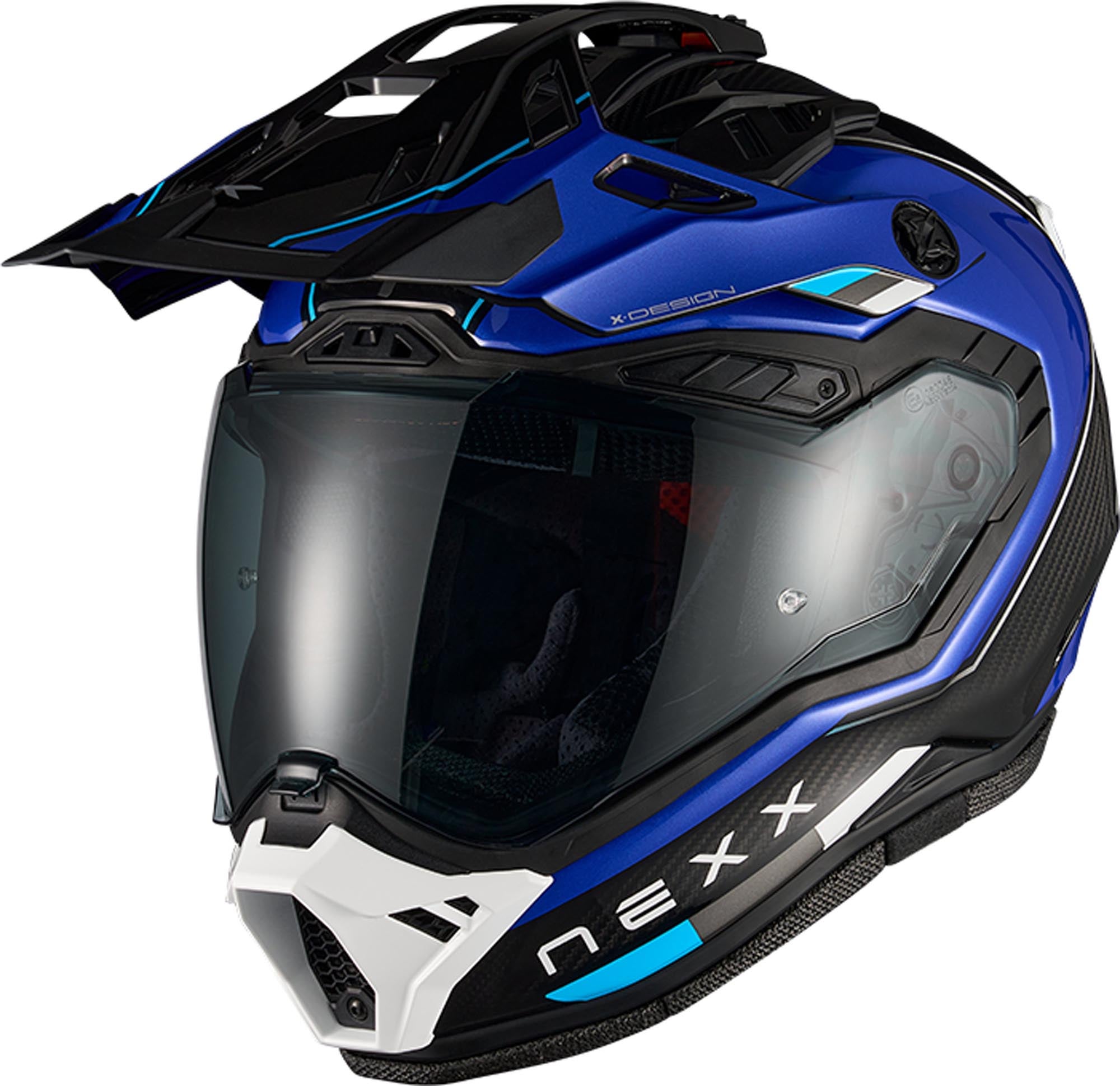 Nexx X.Rally Raid Carbon Enduro Helm schwarz/blau/weiß XL (61/62) Abbildung 1