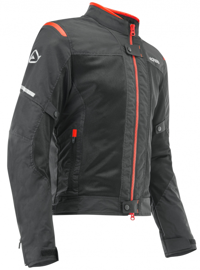 Acerbis Ramsey Vented Motorcycle Textile Jacket black/red 3XL Figure 1