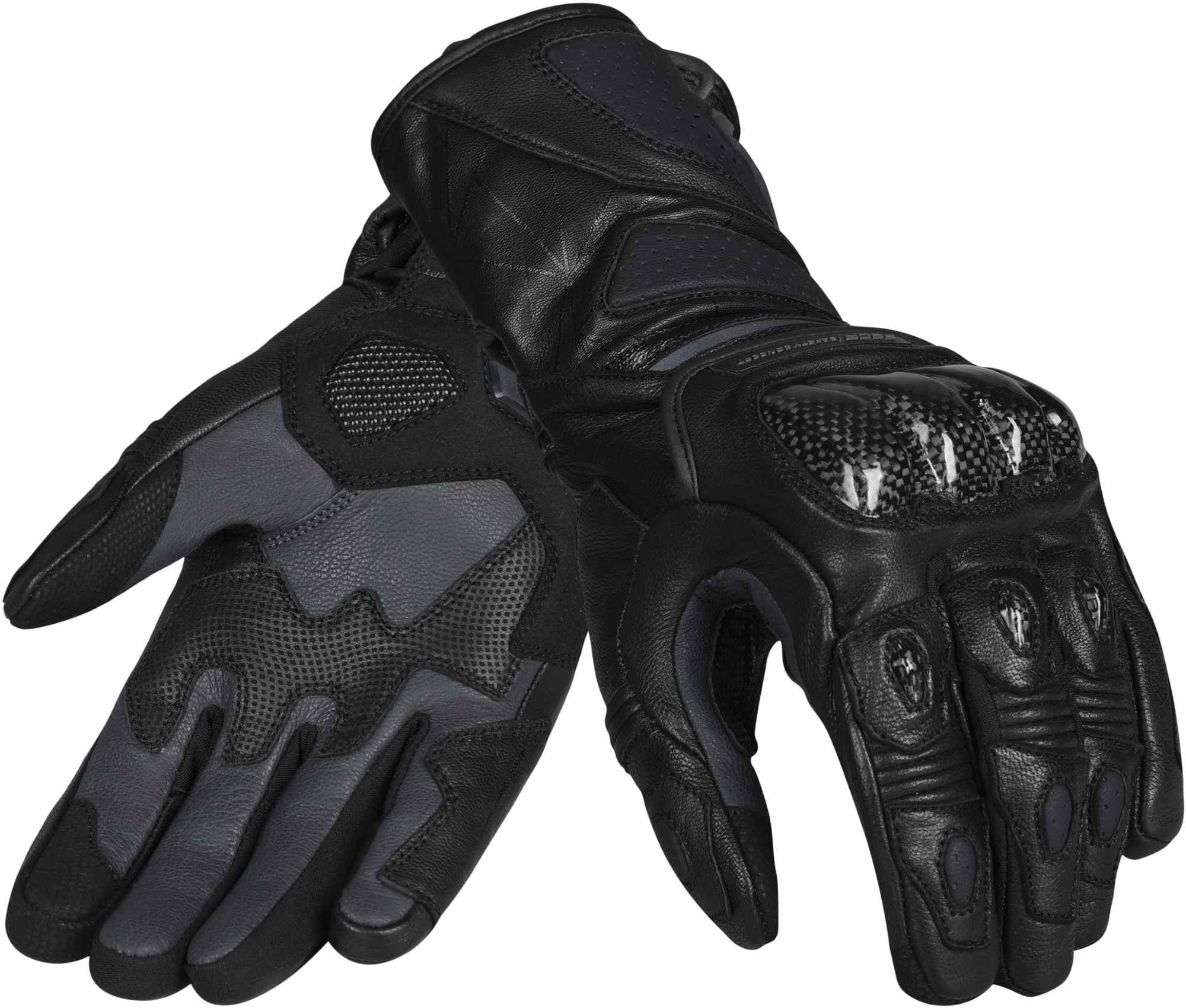 Seca Atom Motorrad Handschuhe schwarz M Abbildung 1