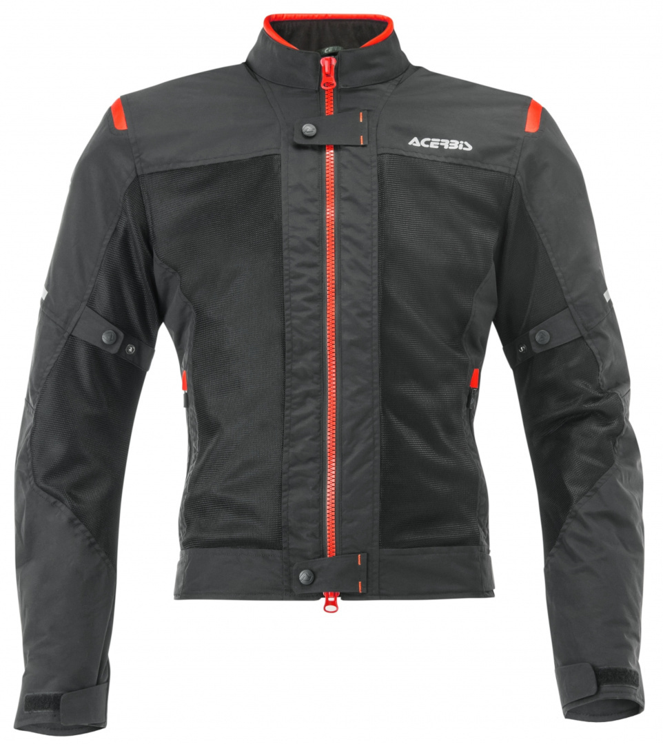 Acerbis Ramsey Vented Motorcycle Textile Jacket black/red L Figure 3