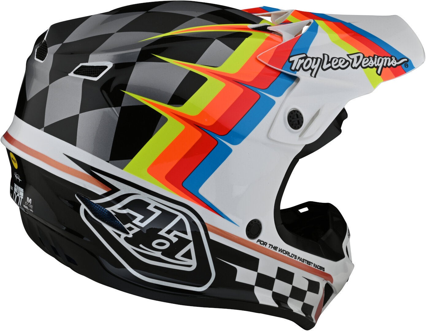 Troy Lee Designs SE4 Warped Polyacrylite MIPS Motorcross helm Wit S (55/56) Figuur 5