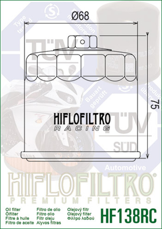 Hiflofiltro Filtru de ulei pentru curse - HF138RC Figura 4