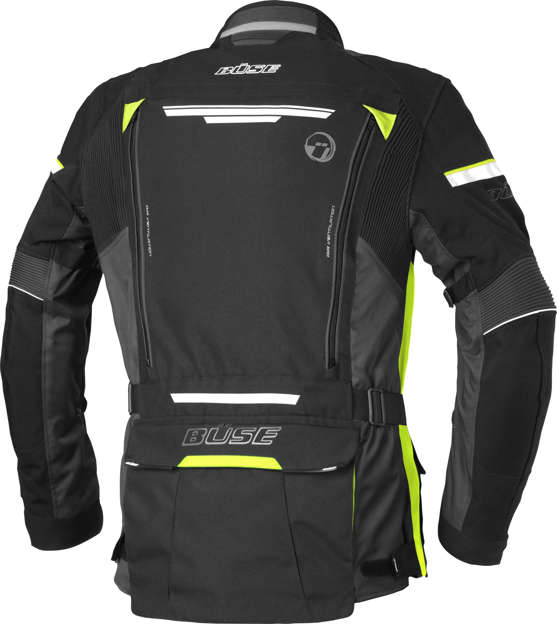 Büse Highland III waterproof Motorcycle Textile Jacket black/neon-yellow 32 Figure 2