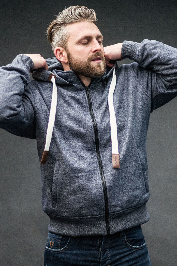 DIFI Downtown Motorrad Zip Hoodie blau M Abbildung 2