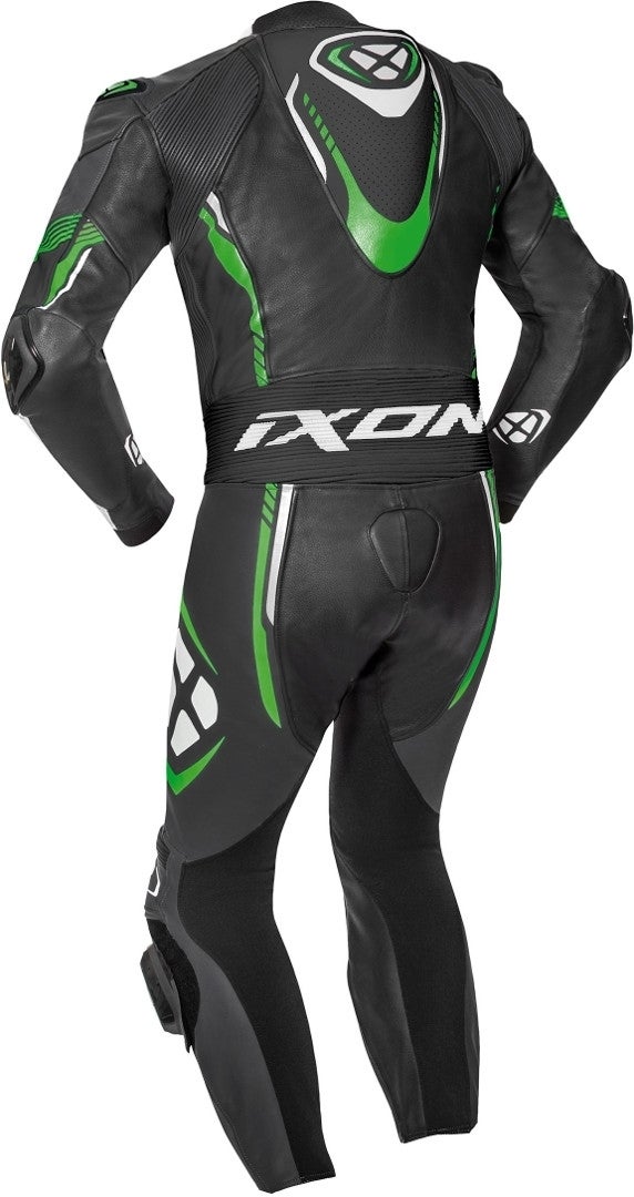 Ixon Vortex 2 One Piece Motorcycle Leather Suit black/white/green M Figure 2