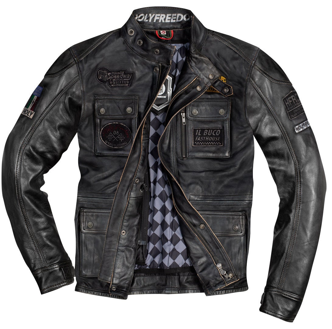 HolyFreedom Quattro Waxed Motorcycle Textile Jacket black 3XL Figure 2