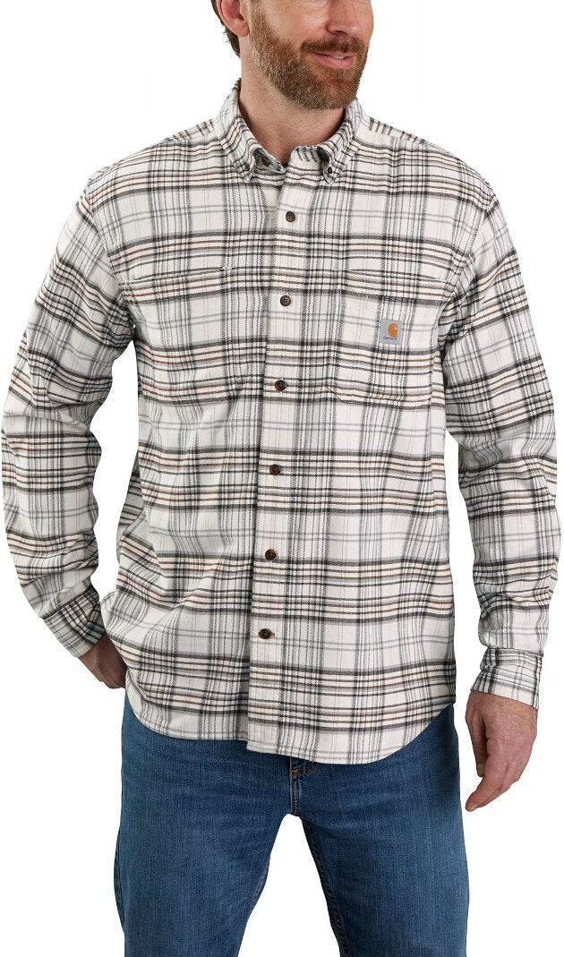 Carhartt Midweight Flannel Plaid Camicia Crema M Figura 2