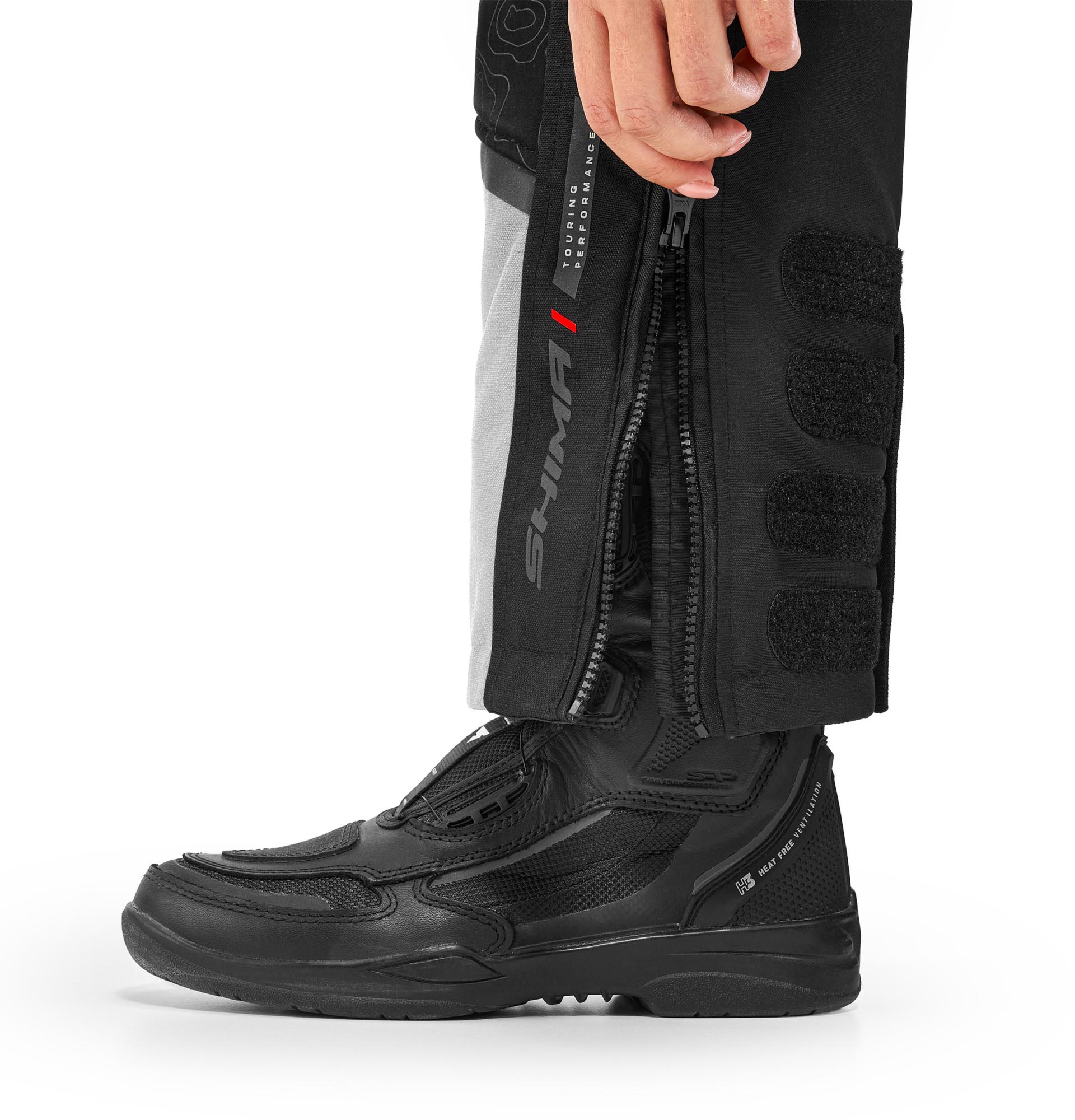 SHIMA Tracker Dames Motorfiets Textiel Broek grijs/wit M Figuur 15