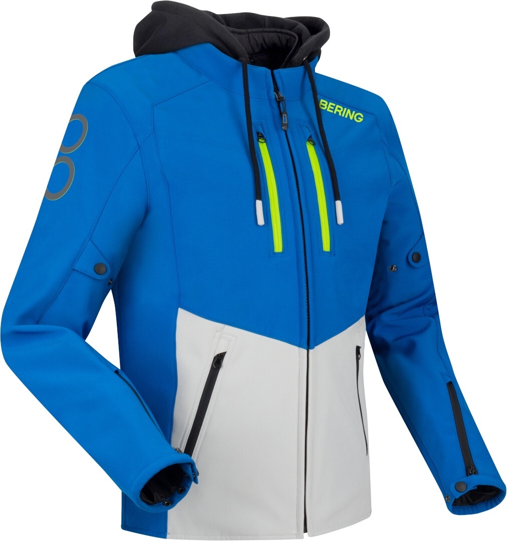 Bering Rotor Softshell vandtæt motorcykel tekstiljakke blå/grå M Figur 1