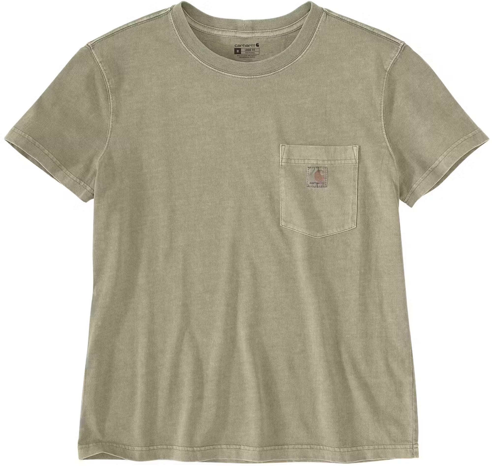 Carhartt Relaxed Fit Lightweight Short Sleeve Garment Damfickt-shirt Grön S Figur 1