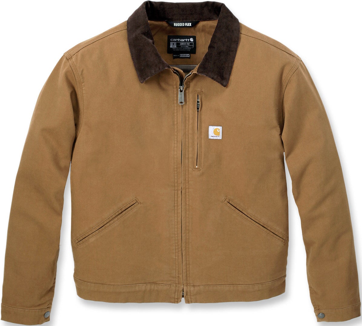 Carhartt Rugged Flex Relaxed Fit Canvas Detroit Giacca da donna marrone M Figura 1