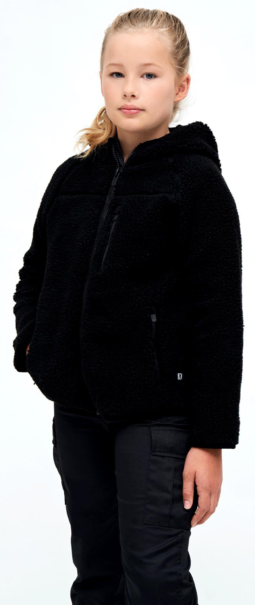 Brandit Teddyfleece Hodded Παιδικό μπουφάν Μαύρο 170-176 Γράφημα 6