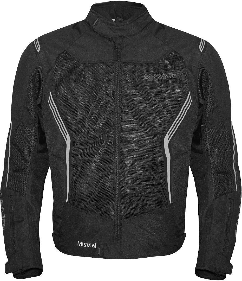 Germot Mistral Motorrad Textiljacke schwarz 4XL Abbildung 1