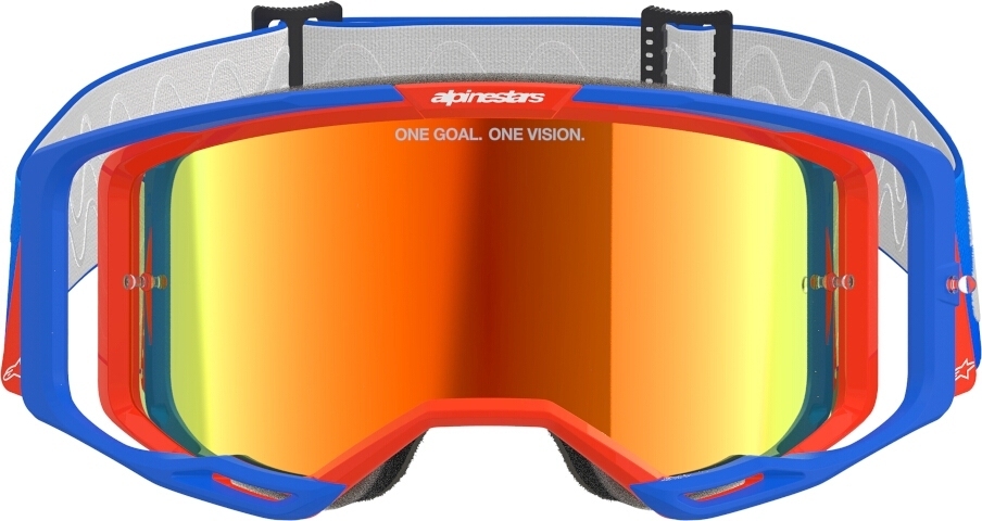Alpinestars Vision 8 Wordmark Mirror Motocross Glasögon Blå/vit Figur 3
