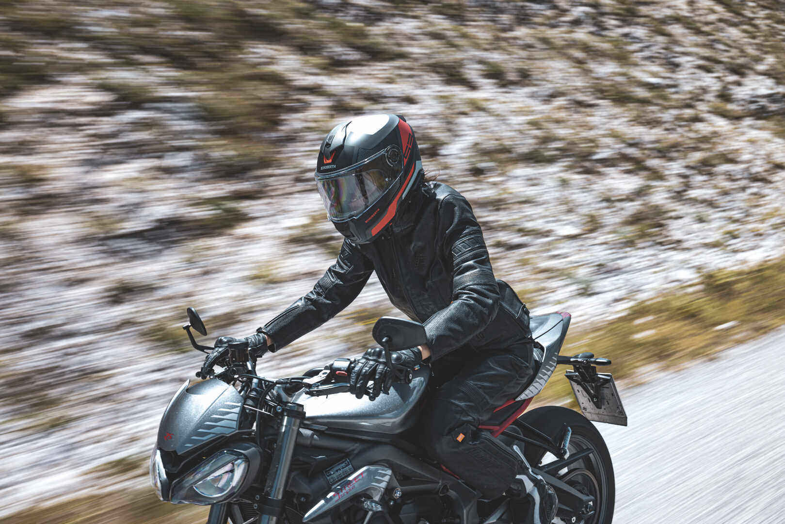 Schuberth S3 Daytona Helm anthrazit/rot L (58/59) Abbildung 7