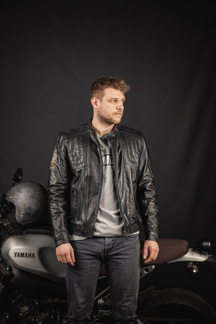 Black-Cafe London Sari Motorrad Lederjacke schwarz 56 Abbildung 5