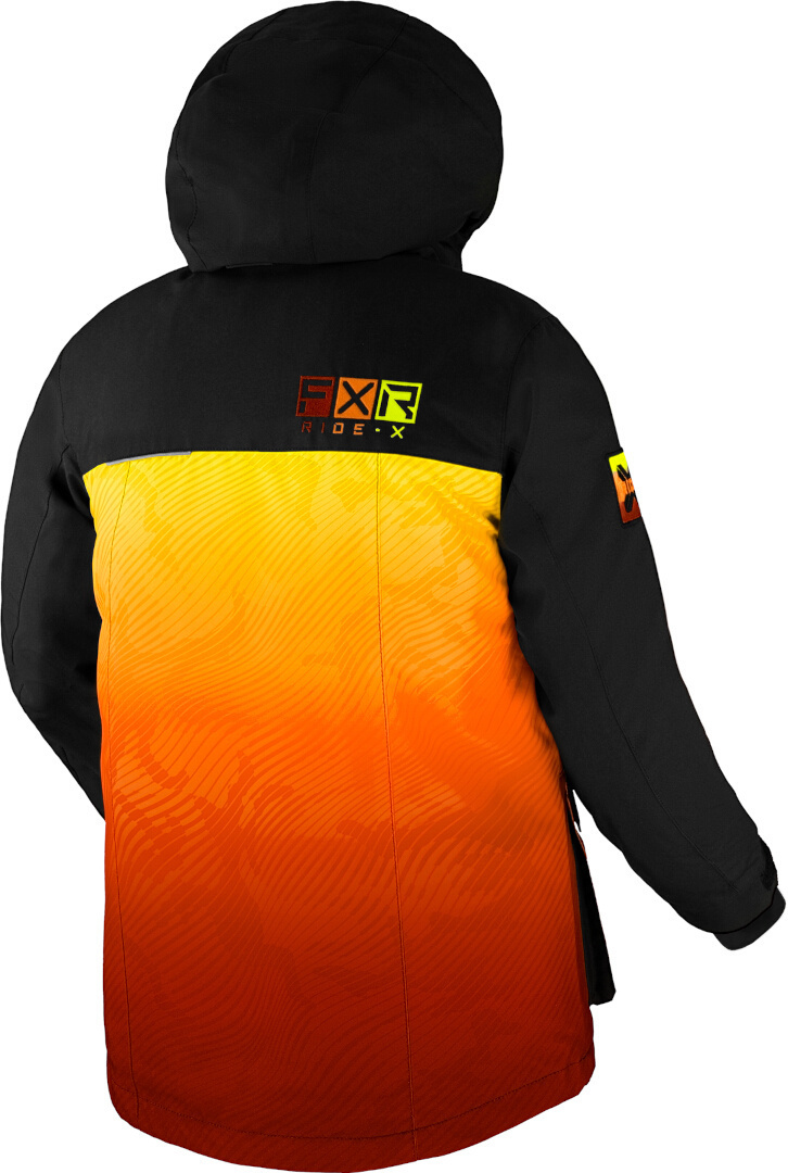 FXR Kicker Snescooterjakke til unge sort/orange 12 Figur 2