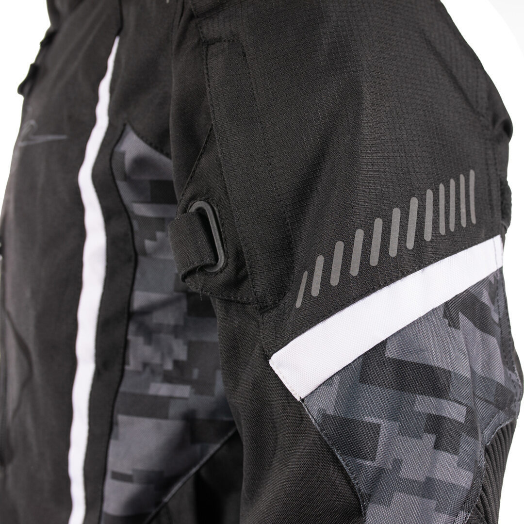 Rusty Stitches Pete Waterproof Motorcycle Textile Jacket black/grey/white M Figure 9
