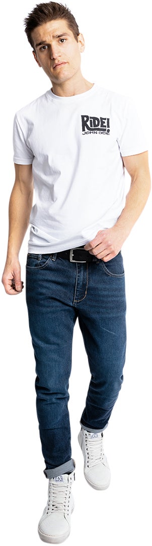 John Doe Pioneer Mono Vaqueros de moto Blue Stone Wash 38 L36 Figura 14