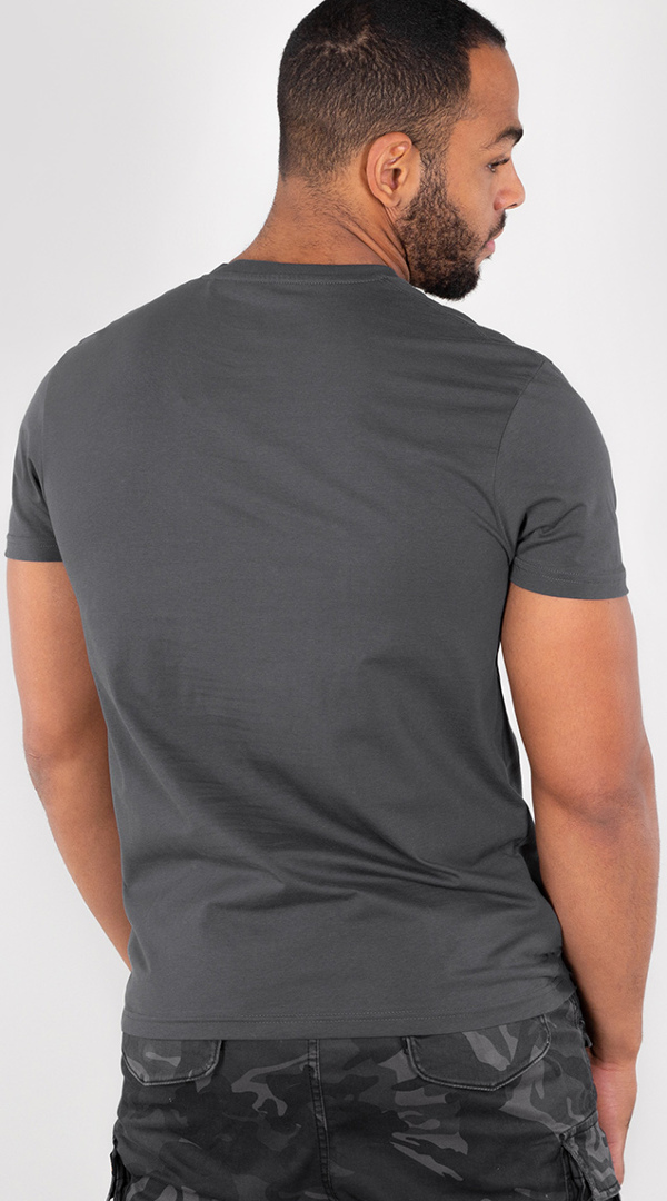 Alpha Industries Basic T Small Logo T-Shirt mørkegrå/sort M Figur 2