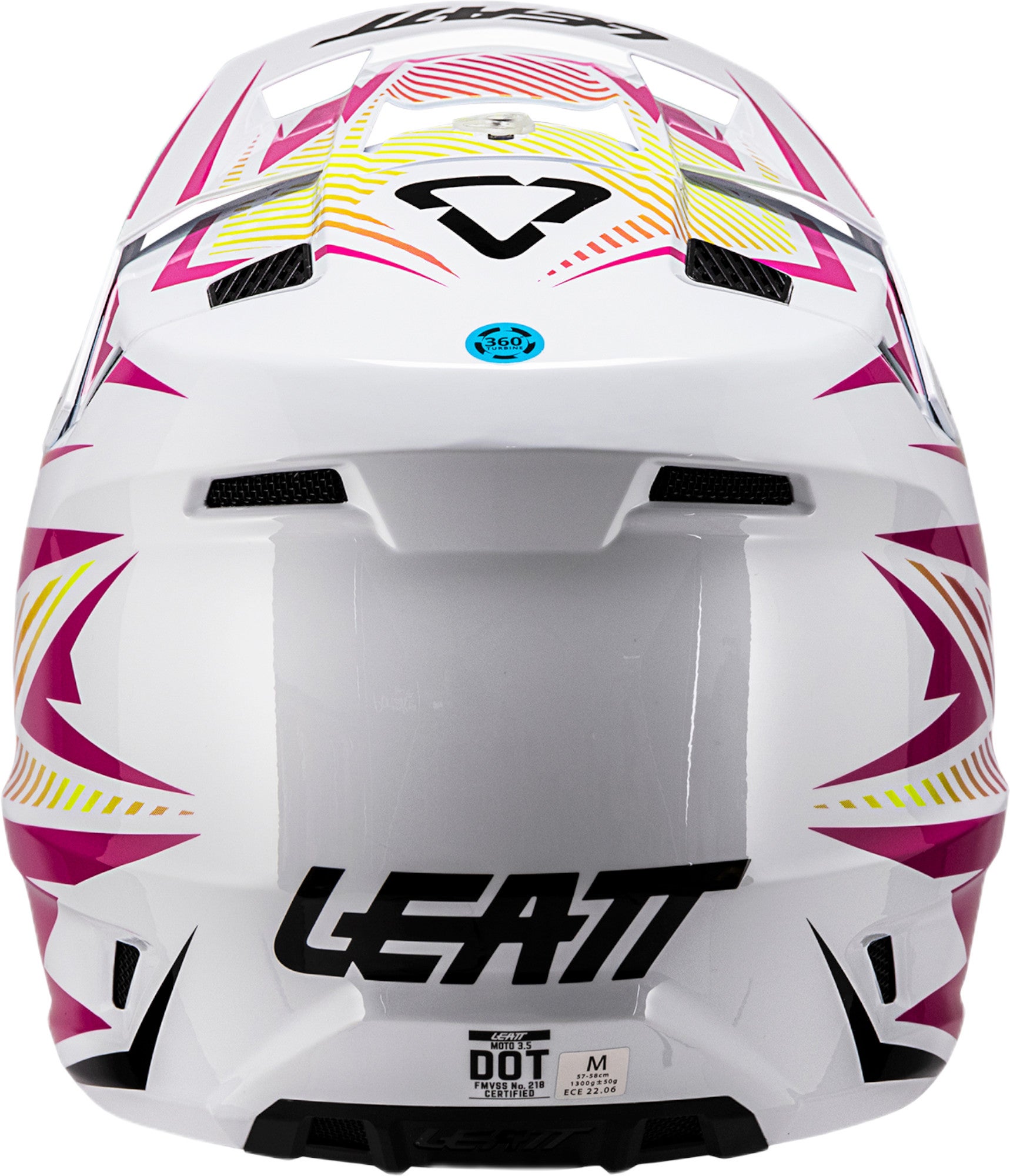 Leatt 3.5 V26 Capacete de motocross com óculos de proteção branco/rosa/amarelo XXL (63/64) Figura 4
