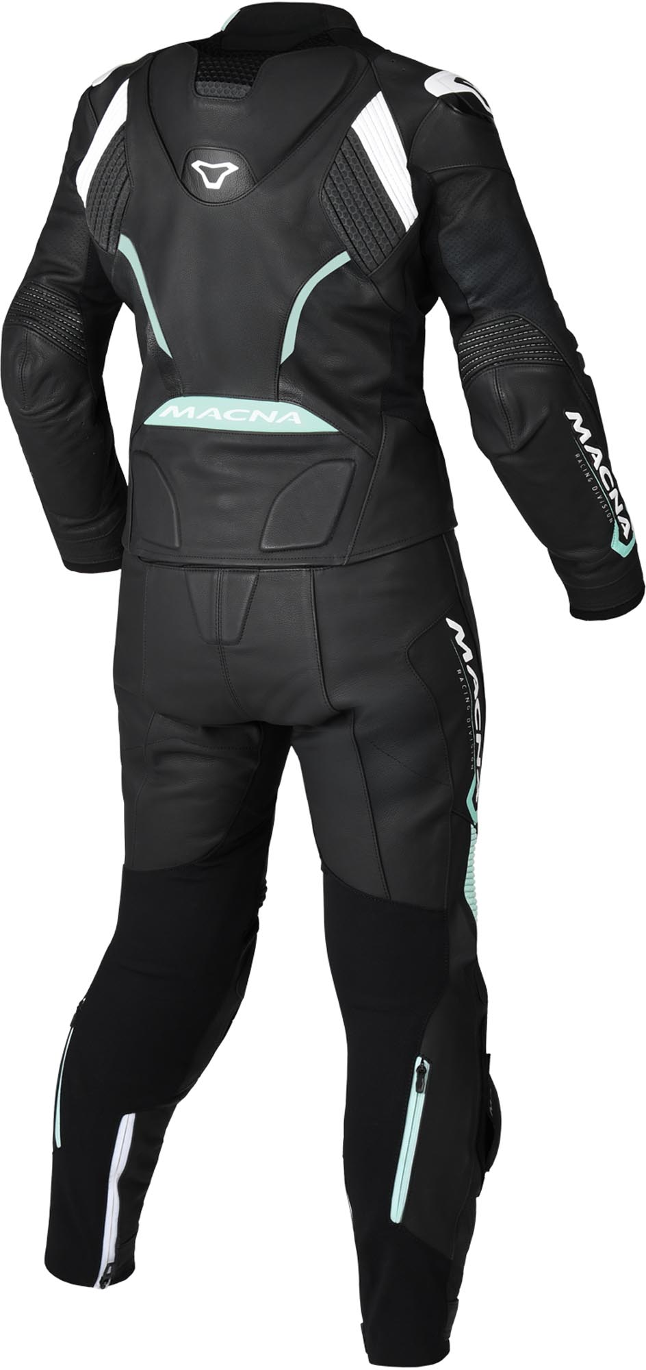 Macna Blitz Tuta in pelle da motociclista a due pezzi Verde/bianco 40 Figura 2