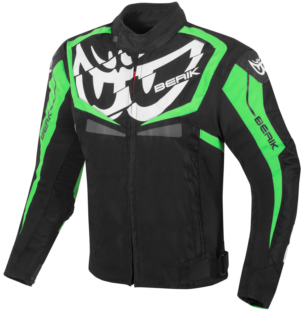 Berik Radic Evo Waterproof Motorcycle Textile Jacket black/white/green 56 Figure 1