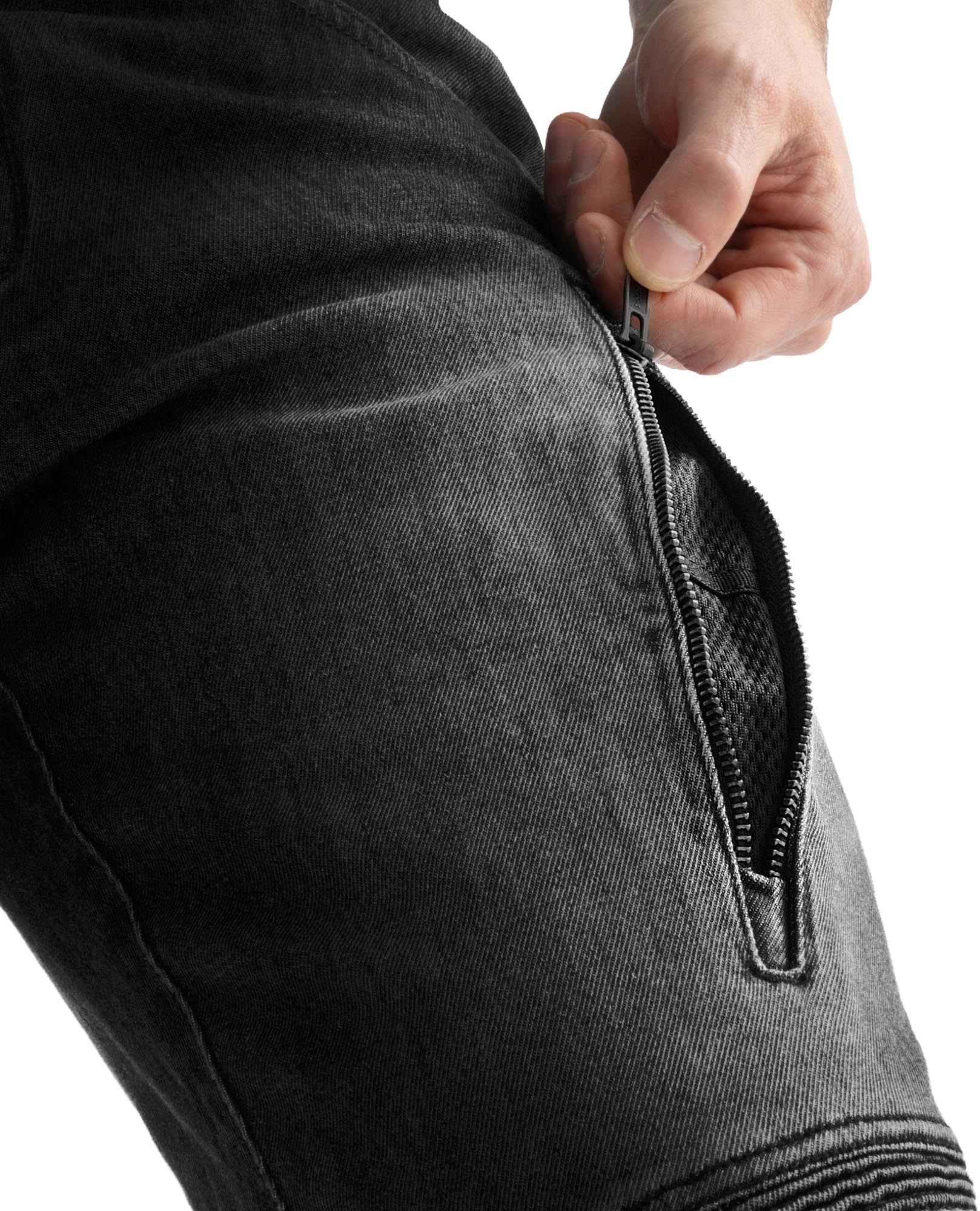 Rebelhorn Vandal Mono Jeans moto noir délavé 32/32 Figure 4