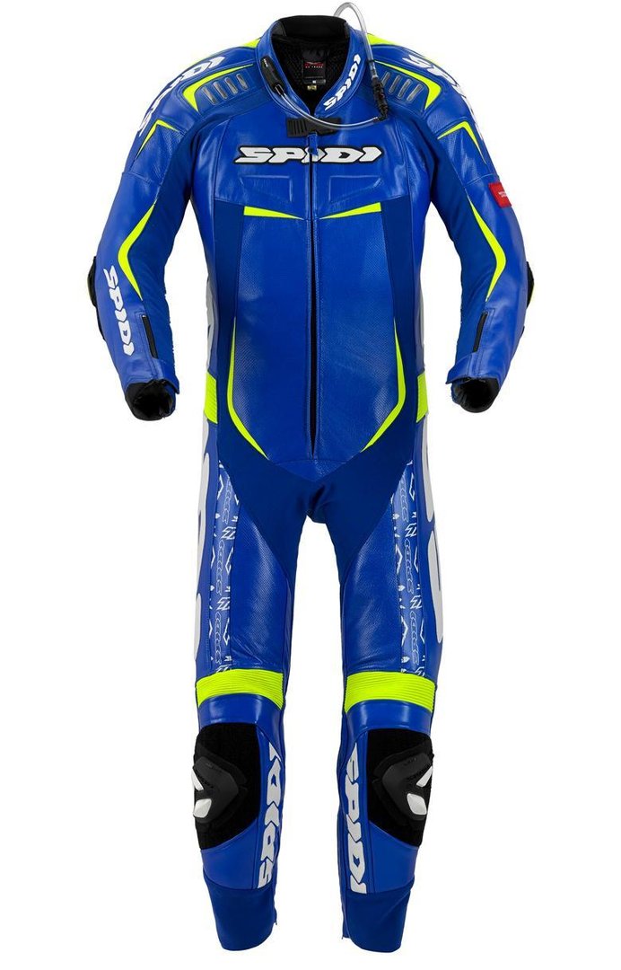 Spidi Track Wind Replica Evo One Piece Motorcycle Leather Suit blue 56 Figure 1