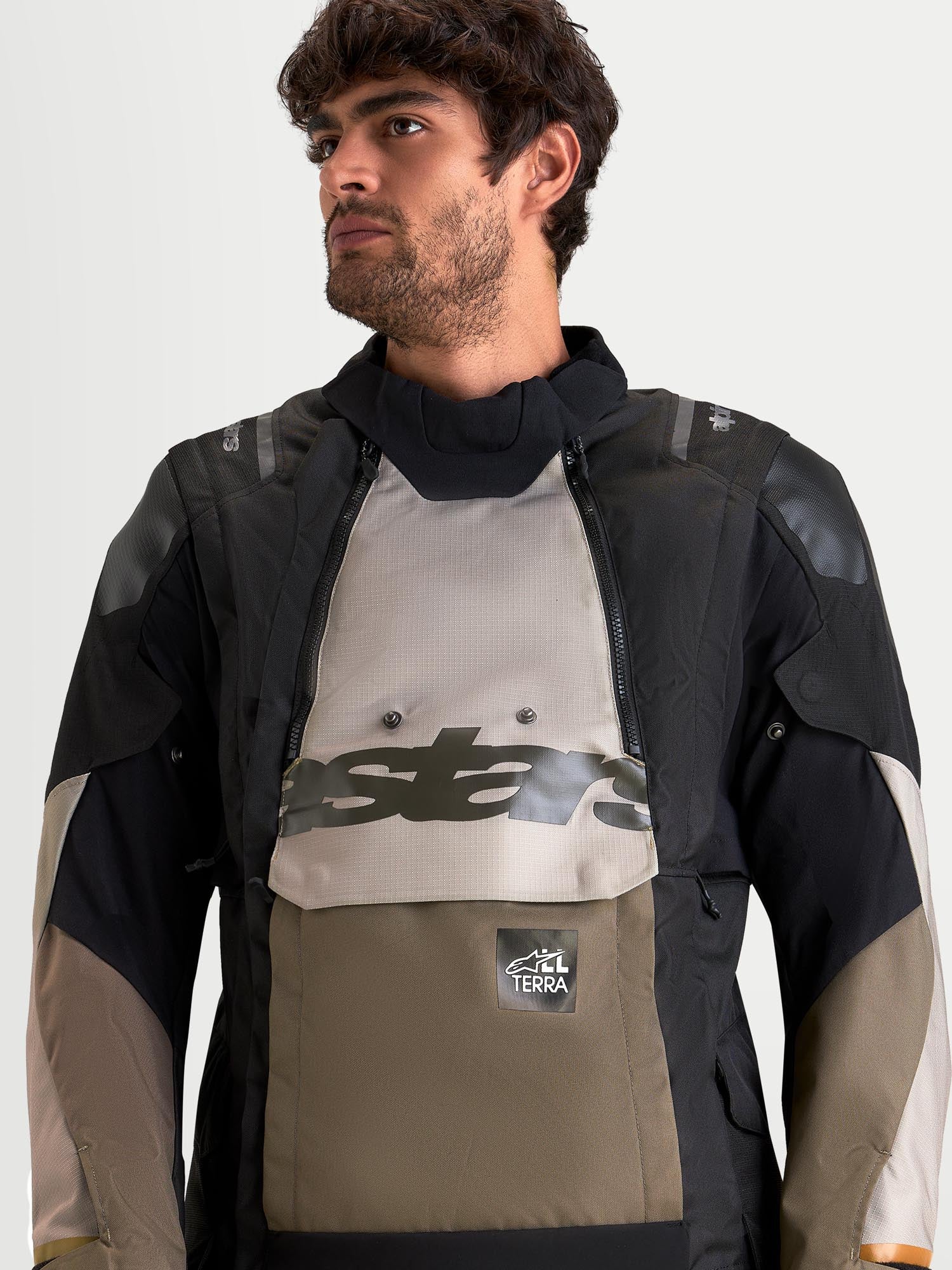 Alpinestars Harok V2 Drystar wasserdichte Motorrad Textiljacke grau/braun S Abbildung 15