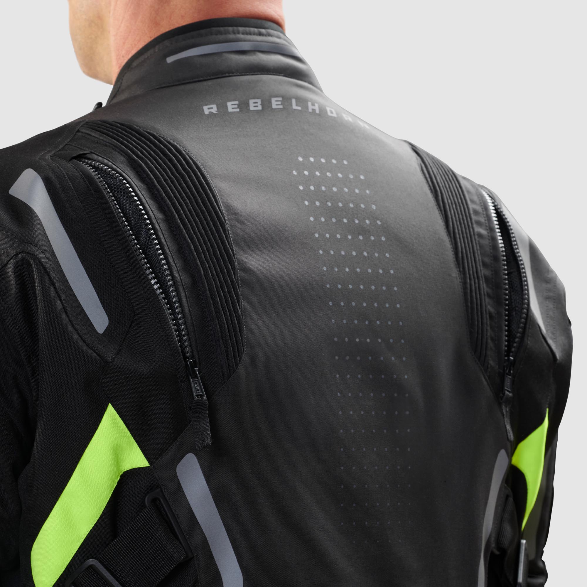 Side view of Rebelhorn Hiker 4 waterproof Motorcycle Textile Jacket