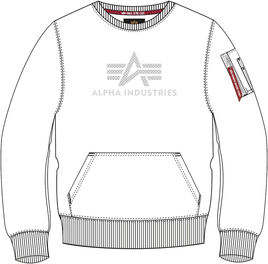 Alpha Industries 3D Logo Sweatshirt Blanc L Figure 1