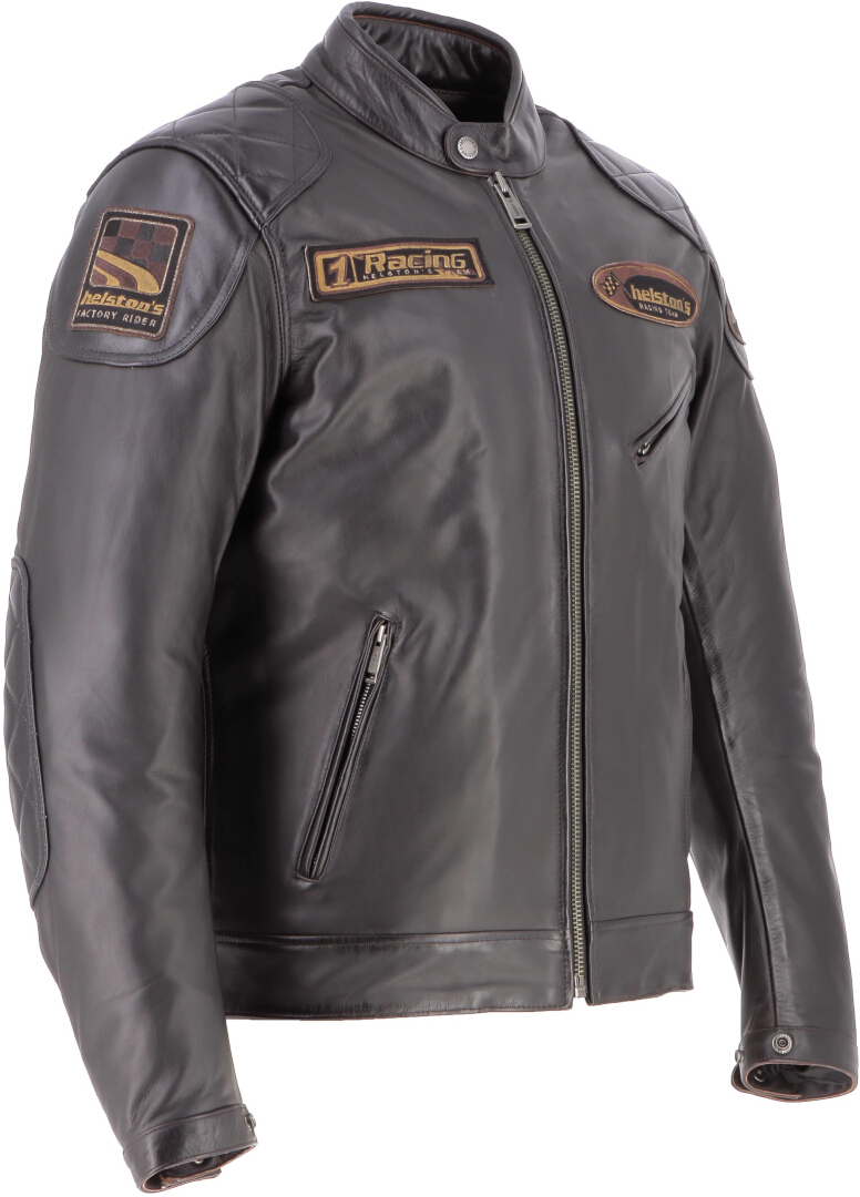 Helstons Trevor Motorcycle Leather Jacket brown/black L Figure 3