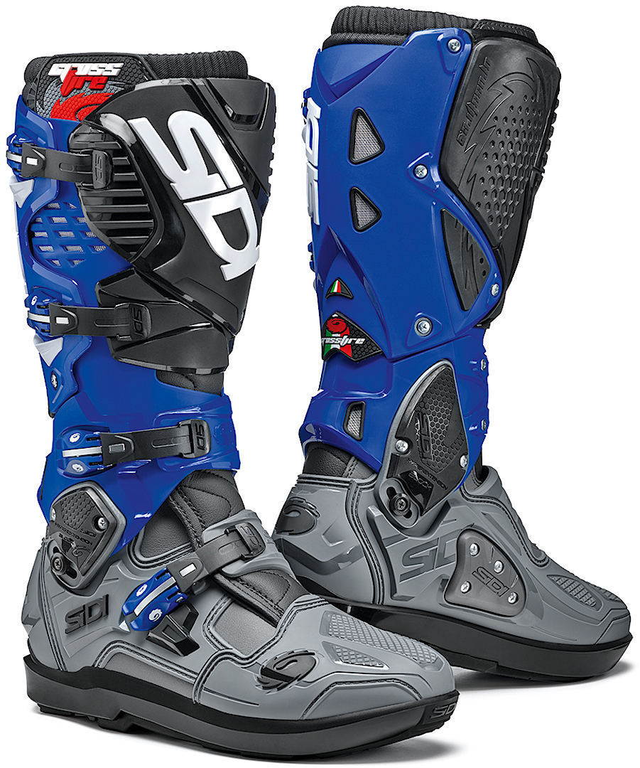 Sidi Crossfire 3 SRS Motocross Støvler blå/sort/grå 44 Figur 1