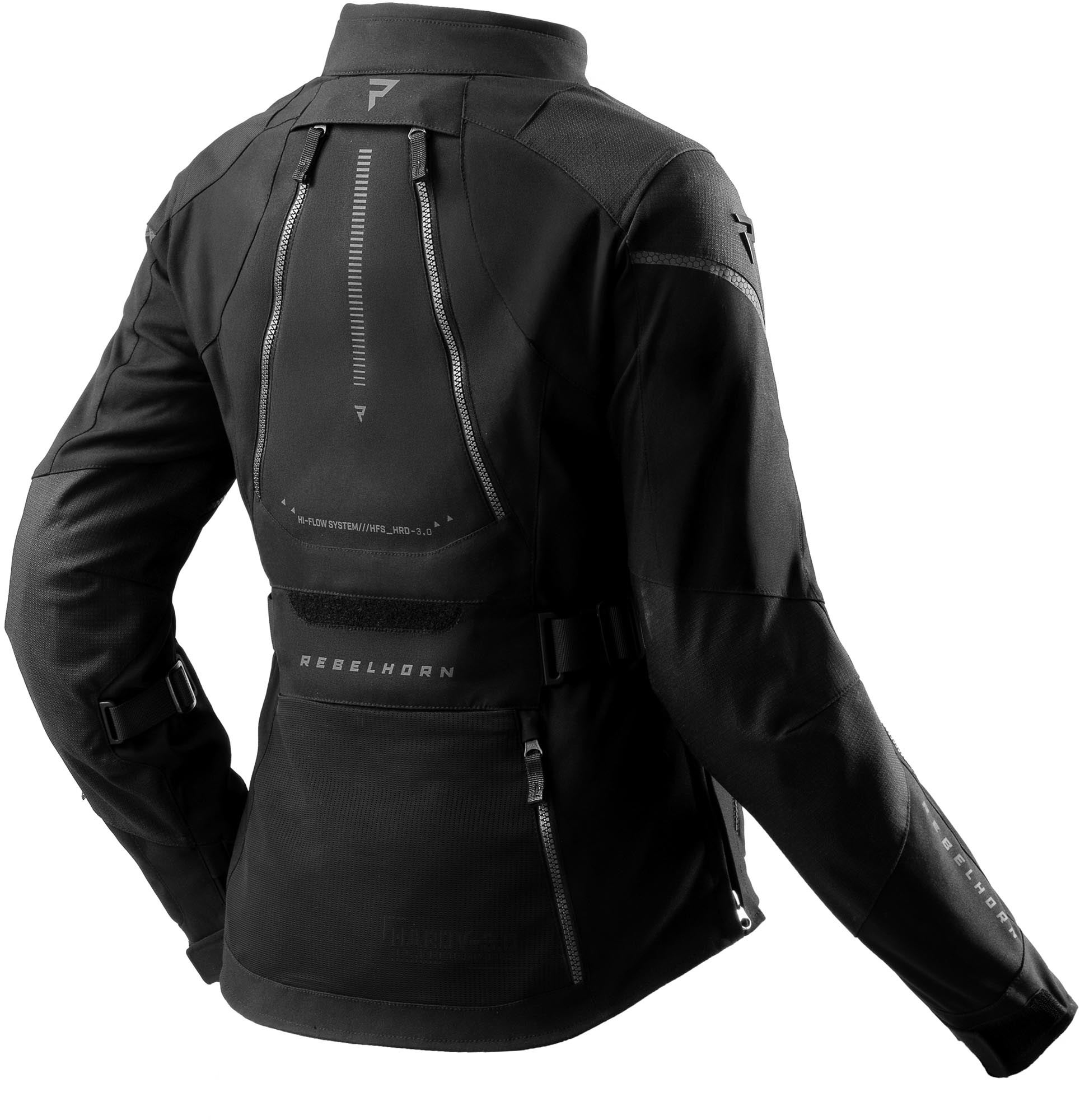 Side view of Rebelhorn Hardy 3.0 waterproof Ladies Motorcycle Textile Jacket