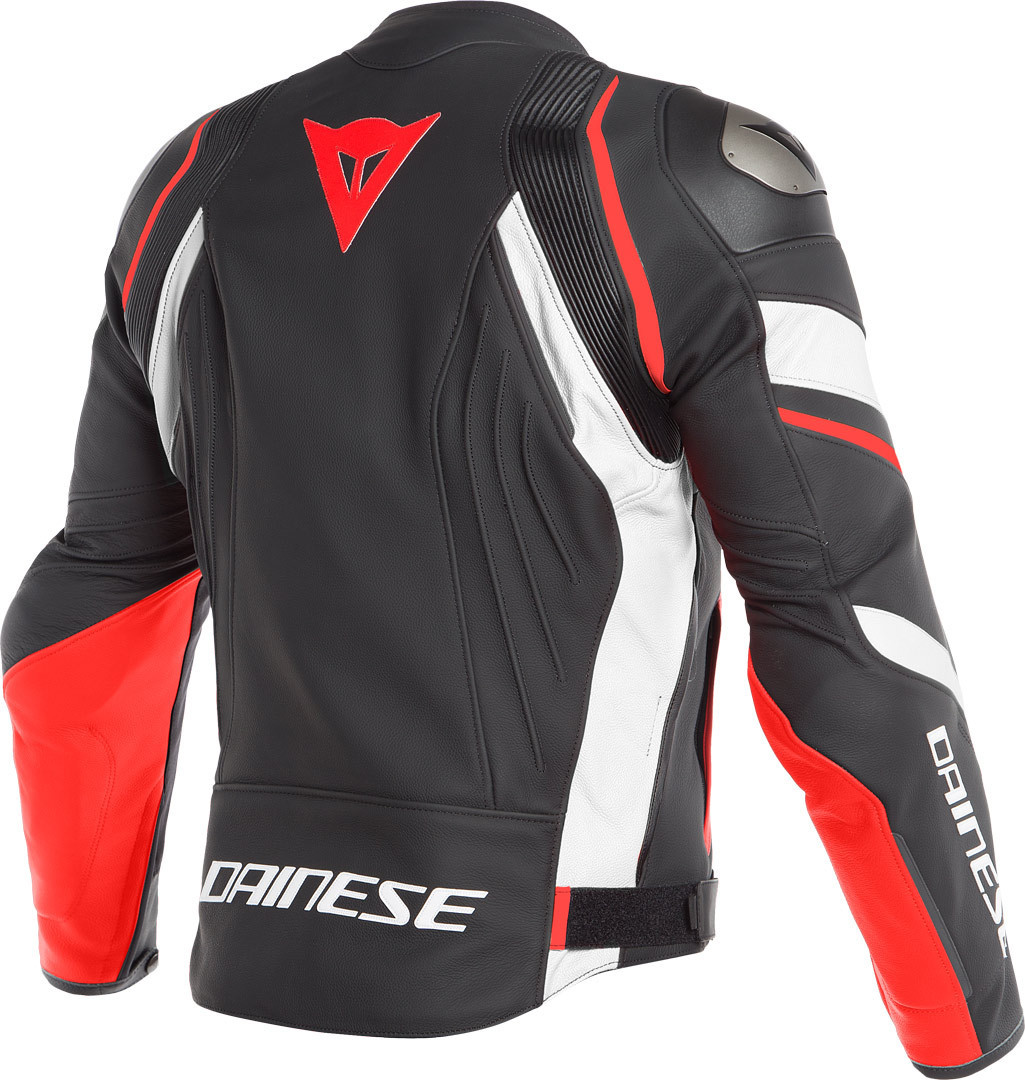 Dainese Avro 4 Motorcycle Leather Jacket black/white/red 64 Figure 2
