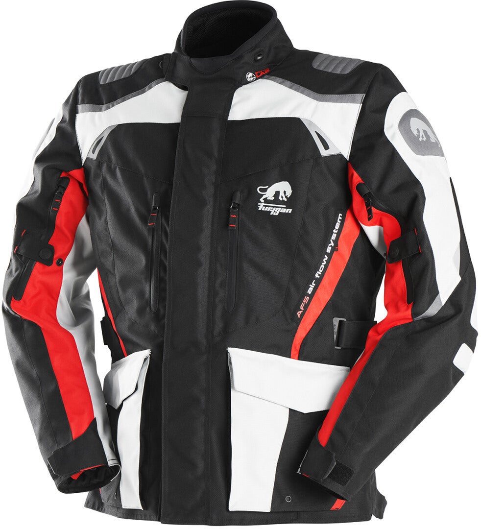 Furygan Apalaches Motorcycle Textile Jacket black/white/red XL Figure 4