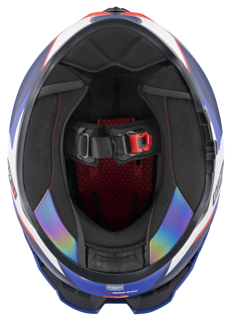 FC-Moto Hawk EVO-X Cască Negru mat/roșu/albastru/alb XS Figura 7