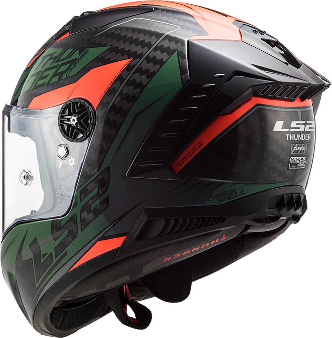 LS2 FF805 Thunder Chase Carbon Cască verde/negru/portocaliu XXL (63/64) Figura 7