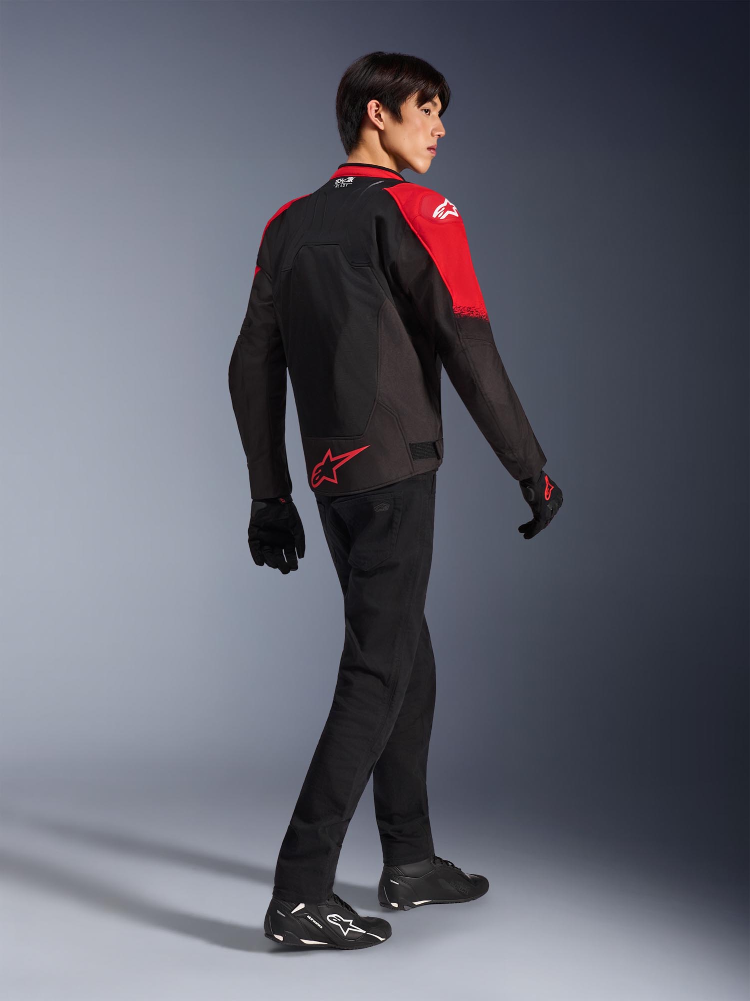 Alpinestars SMX Air Perforated Motorcycle Textile Jacket black/neon-red M Figure 8