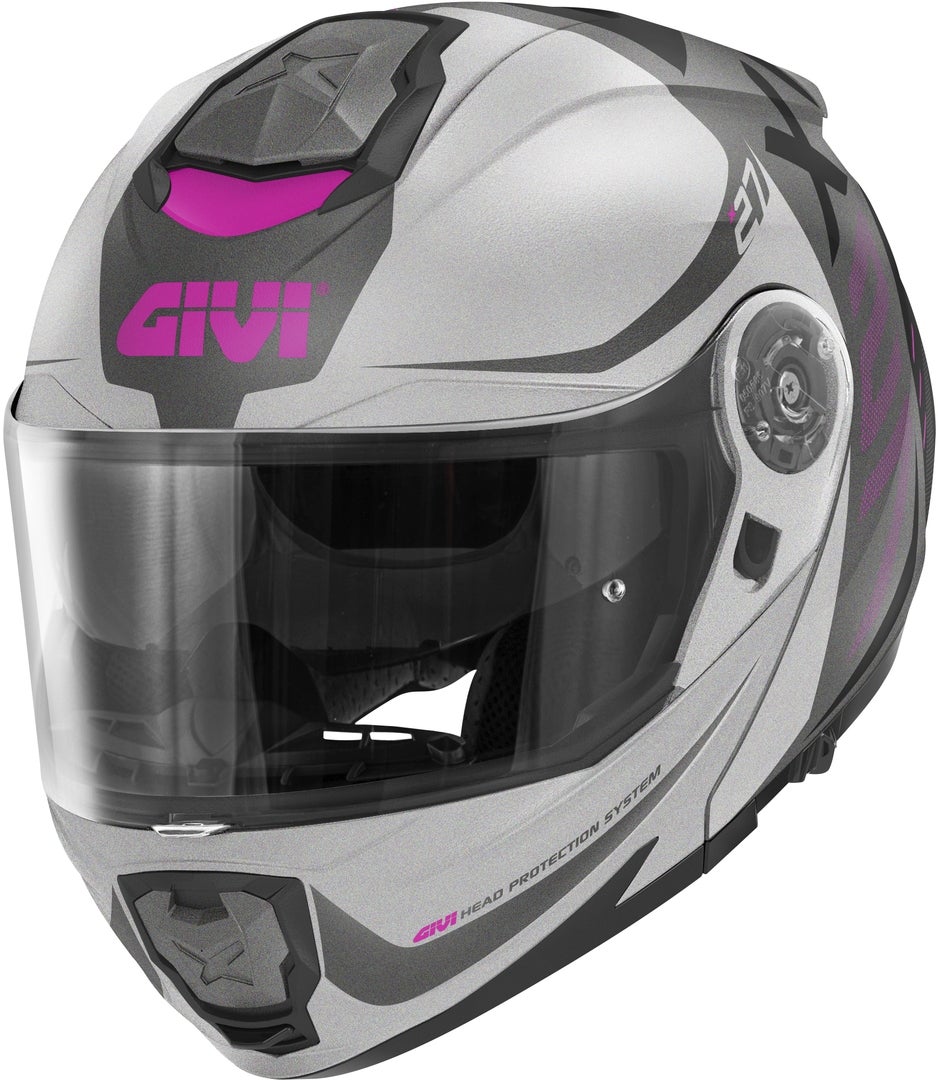 GIVI X.27 Dimension Klaphelm Titaniummat/fuchsia M Figuur 1