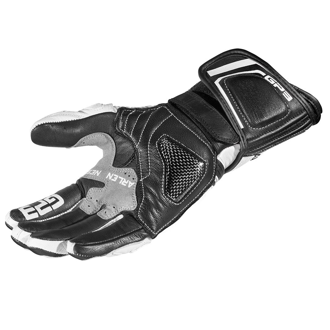 Arlen Ness Monza Motorcycle Gloves white/black S Figure 4