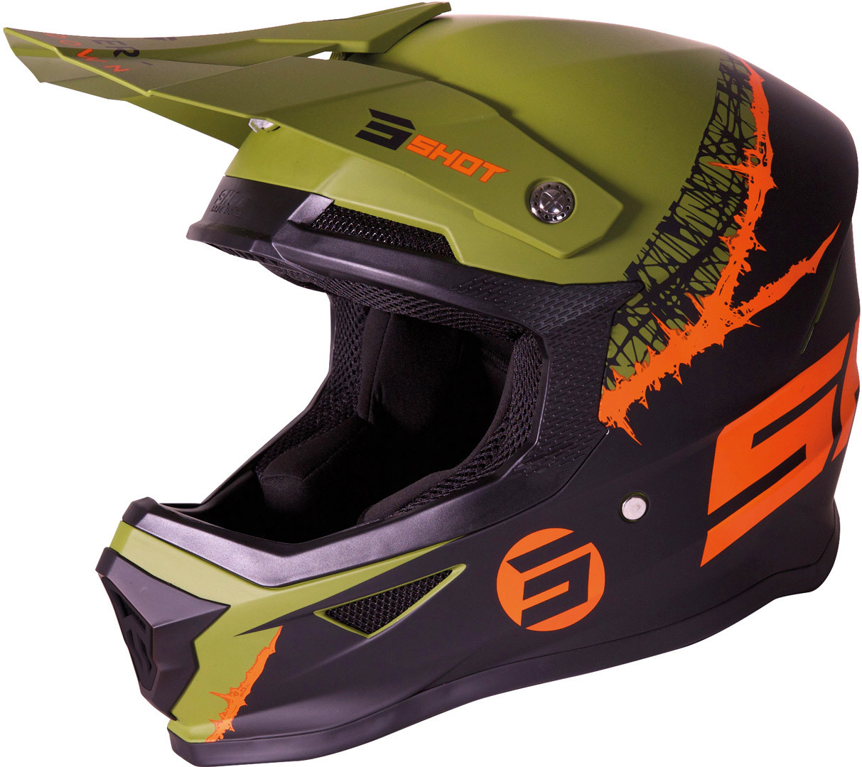 Shot Furious Storm Cască de motocross Negru/Verde/Portocaliu XS (53/54) Figura 1
