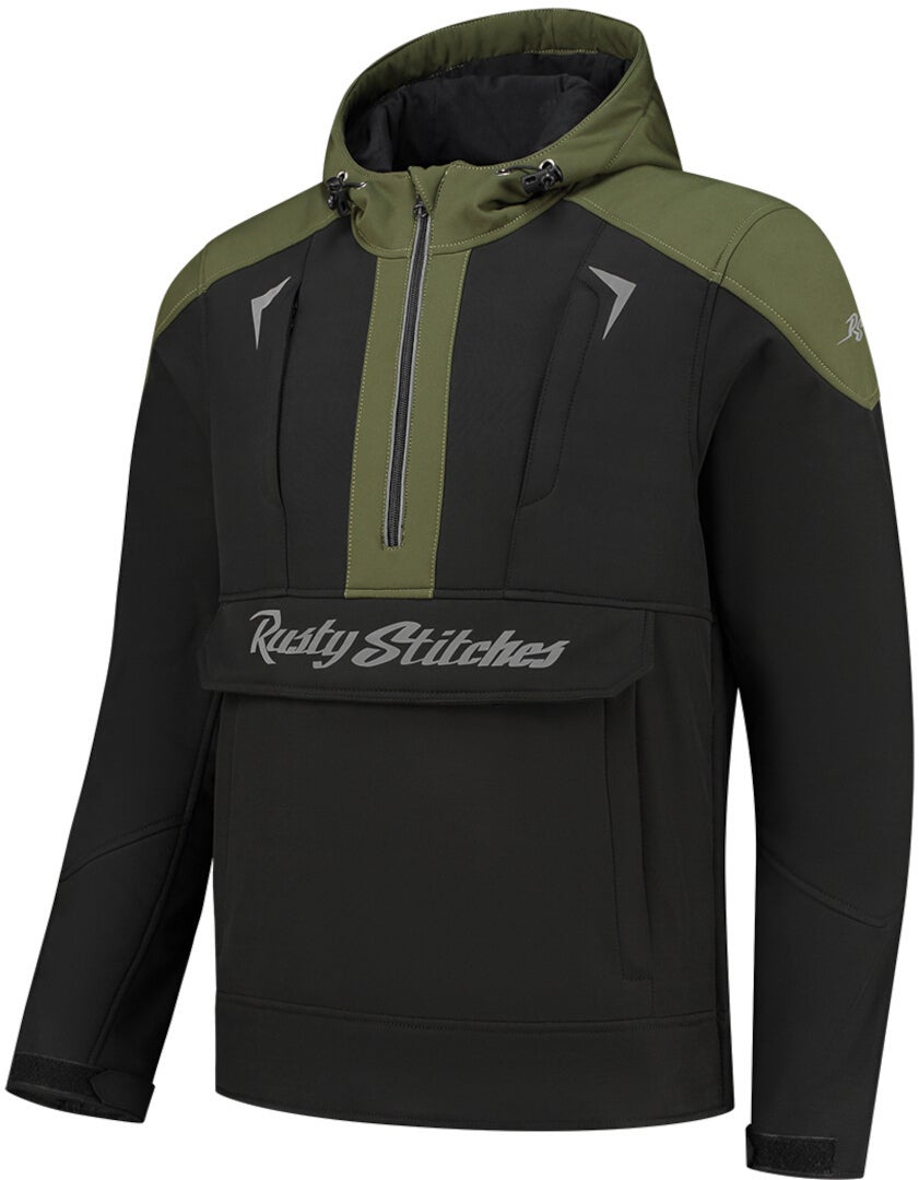 Rusty Stitches Orlando Motorrad Textiljacke schwarz/grün XL Abbildung 1