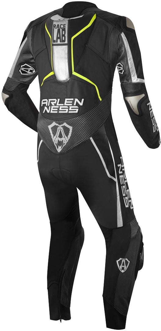 Arlen Ness Alcarras Race One Piece Kangaroo Motorcycle Leather Suit black/grey/yellow 58 Figure 2