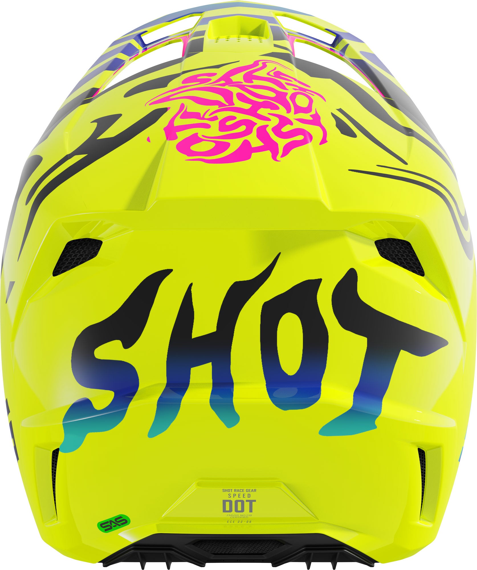 Shot Speed Ghost Capacete de motocross juvenil amarelo Y/M (51/52) Figura 3