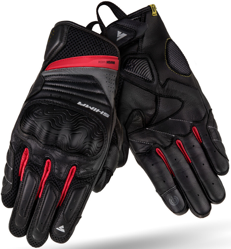 SHIMA Rush Guanti da moto nero/rosso M Figura 3